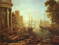 Lorrain, Claude - Port Scene with the Embarkation of St Ursula